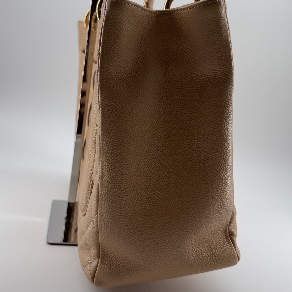 Chanel Beige Quilted Grand Shopping GST Tote Bag - Picture 5 of 13